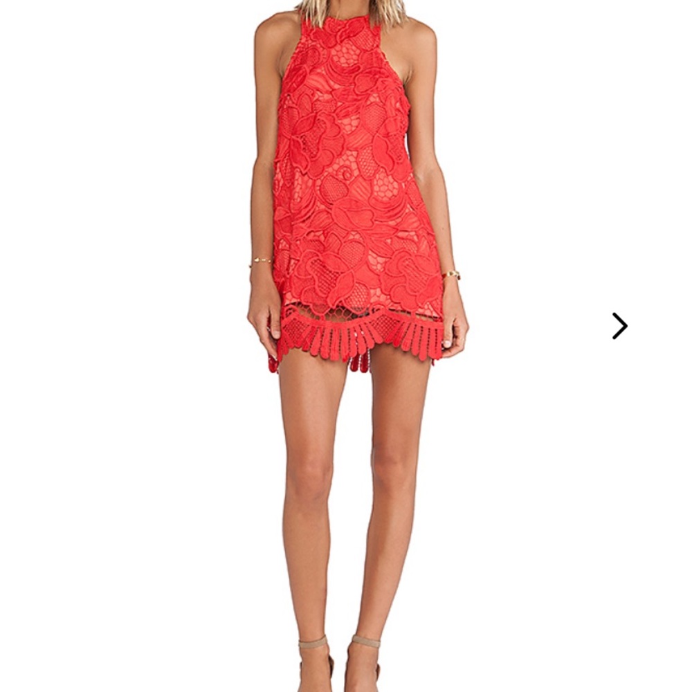 Lovers and friends caspian red dress